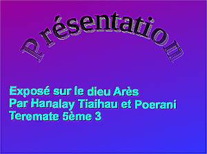 Arès par Hanalay Tiaihau et Poerani Teremate 5ème 3 thumb